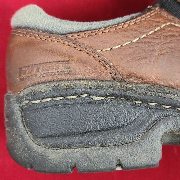 HYTEST 17141 Women's Brown Steel Toe Slip On Shoe Work Factory Worker - Picture 6 of 13